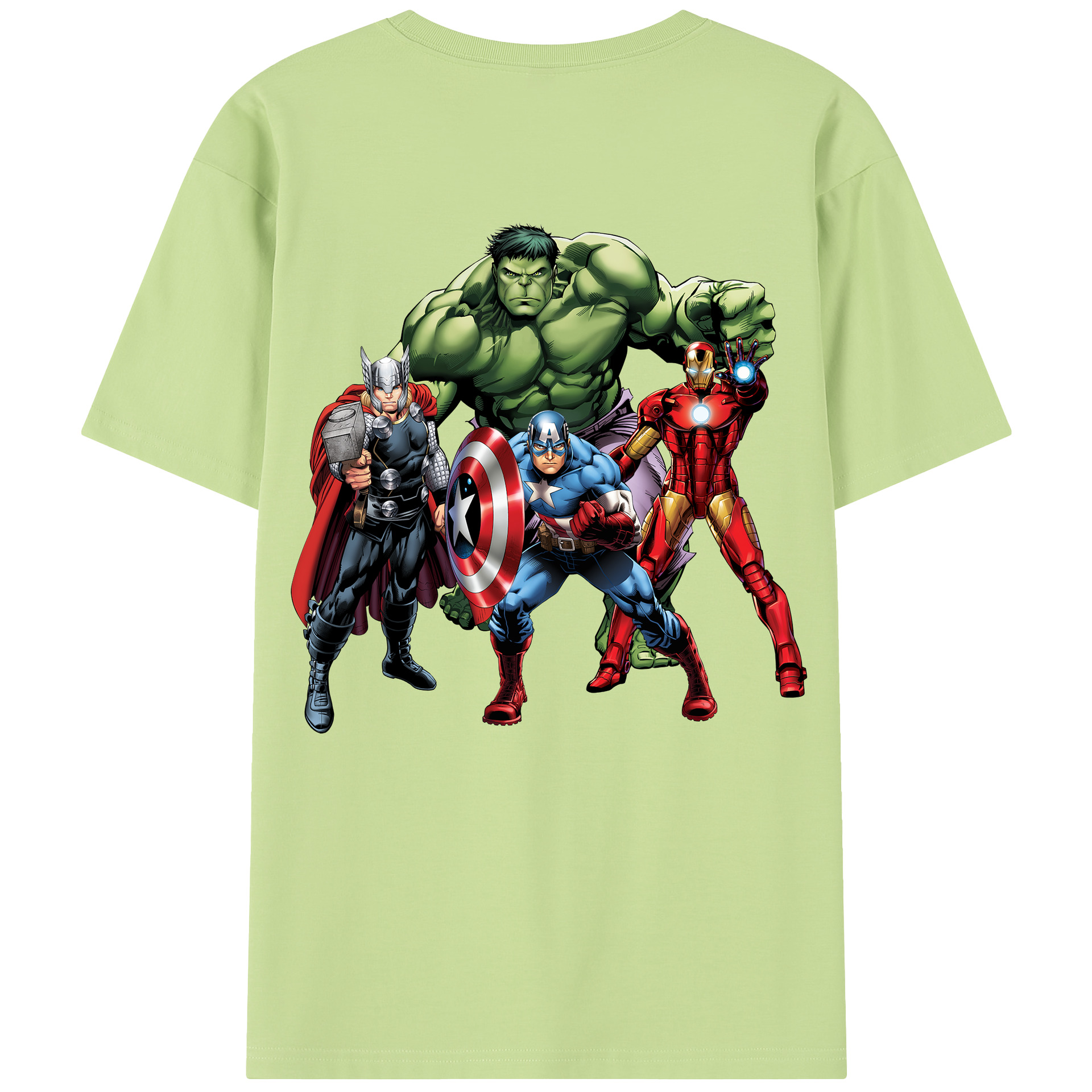 （画像用） アベンジャーズ The Avengers 綿100％半袖Tシャツ（背面プリント）